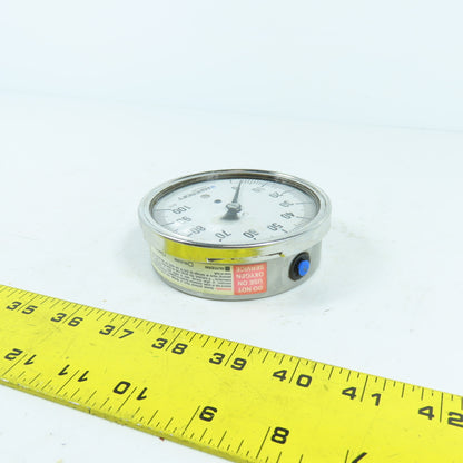 Ashcroft 3.5" 0-100 PSI Stainless 316 Pressure Gauge 3/8"