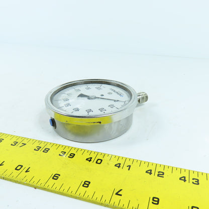 Ashcroft 3.5" 0-100 PSI Stainless 316 Pressure Gauge 3/8"