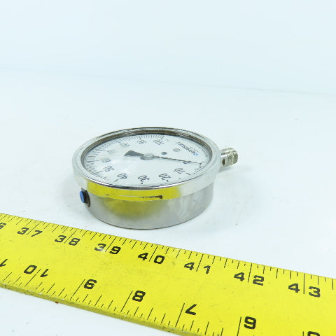 Ashcroft 3.5" 0-100 PSI Stainless 316 Pressure Gauge 3/8"