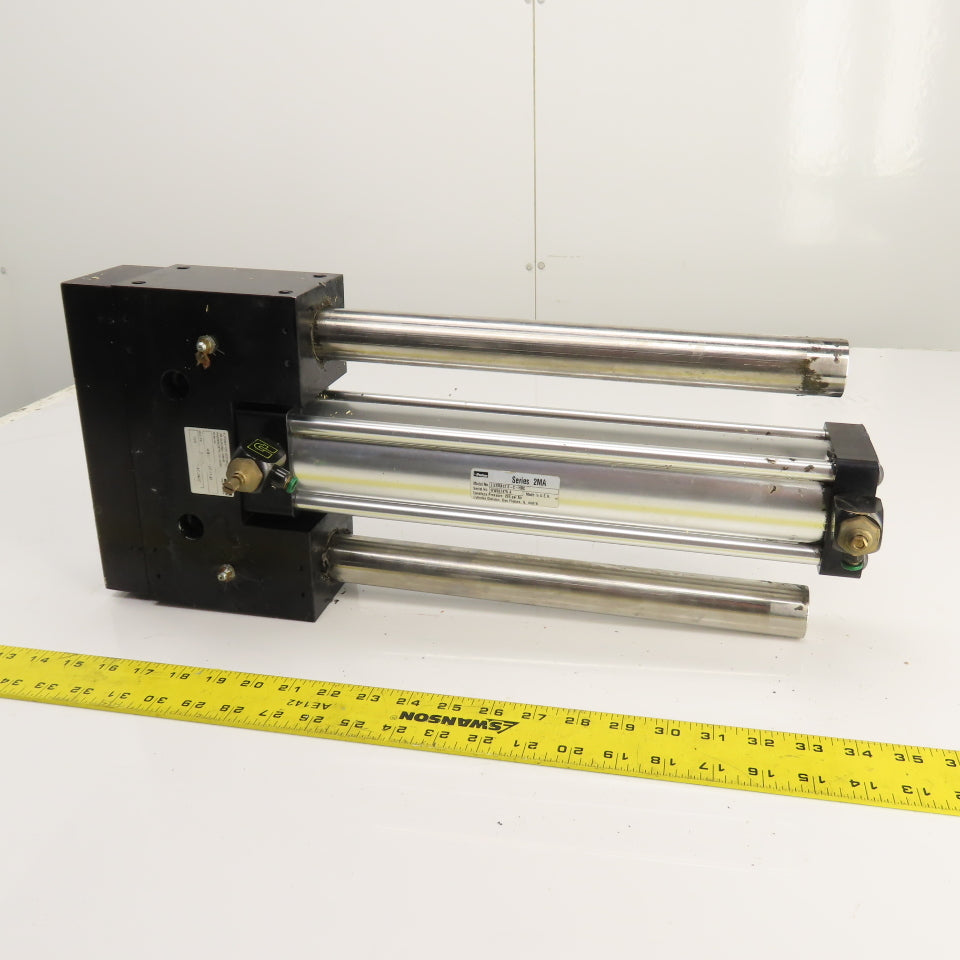 Parker 2.52MA12.0-C-HBC Double Acting Guided Air Cylinder 12" Stroke 2.5" Bore