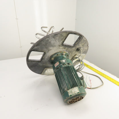 1HP Direct Drive Geared Agitator Mixer For 20" Container 230/460V 3PH 60.3RPM
