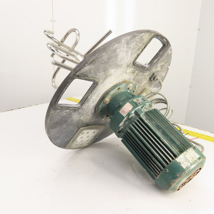 1HP Direct Drive Geared Agitator Mixer For 20" Container 230/460V 3PH 60.3RPM
