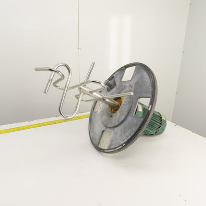 1HP Direct Drive Geared Agitator Mixer For 20" Container 230/460V 3PH 60.3RPM