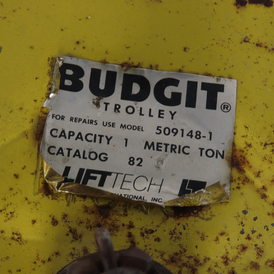 Budgit 509148-1 1 Ton Push/Pull Ball Bearing Hoist Trolley 3" - 5" Flange