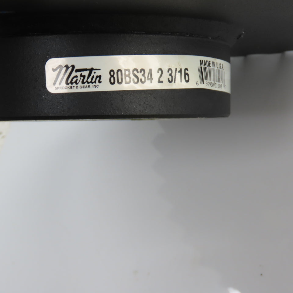 Martin 80BS34 2-3/16 #80 1" Pitch Roller Chain Sprocket 34 Teeth 11.3" OD