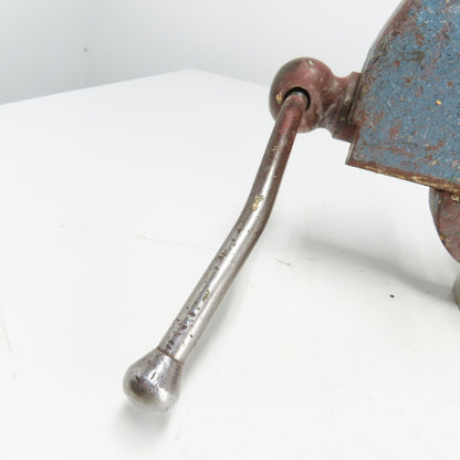LS Starrett 924 Athol 4" Wide x 6" Open Swivel Base Bench Mount Machinists Vise