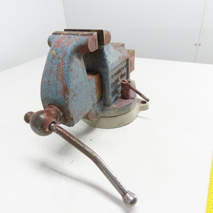 LS Starrett 924 Athol 4" Wide x 6" Open Swivel Base Bench Mount Machinists Vise