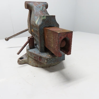 LS Starrett 924 Athol 4" Wide x 6" Open Swivel Base Bench Mount Machinists Vise