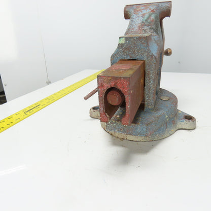 LS Starrett 924 Athol 4" Wide x 6" Open Swivel Base Bench Mount Machinists Vise