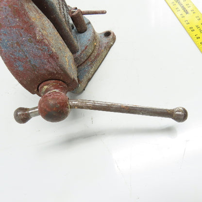 LS Starrett 924 Athol 4" Wide x 6" Open Swivel Base Bench Mount Machinists Vise
