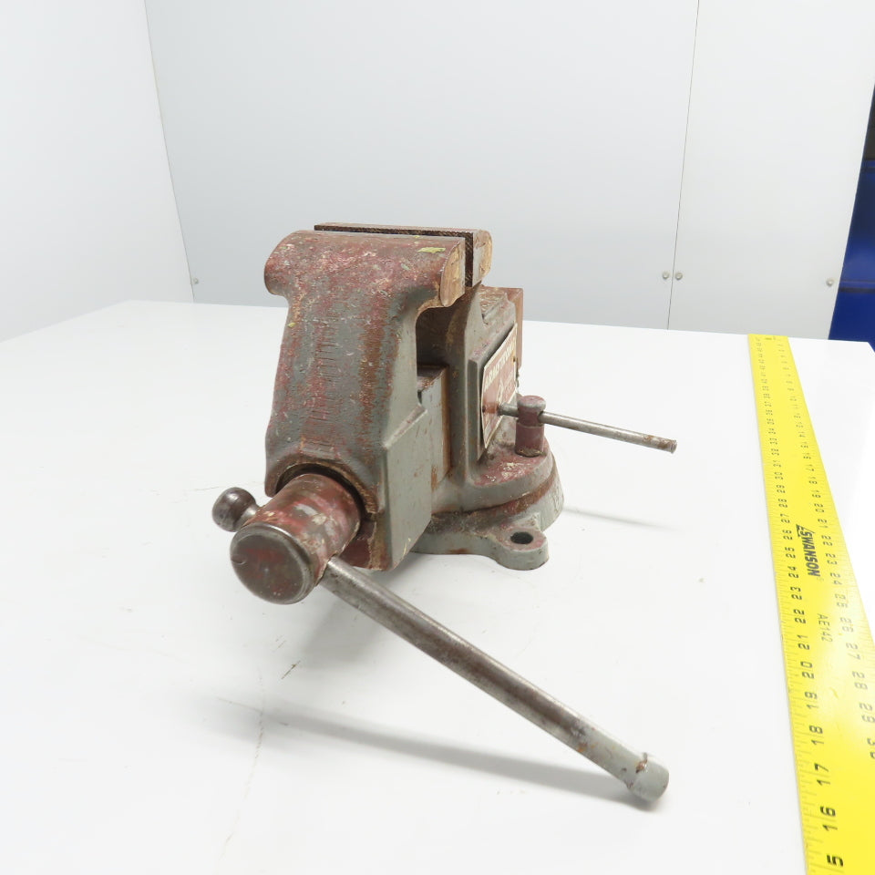Armstrong 4" Wide x 6" Open Swivel Base Bench Mount Machinists Vise