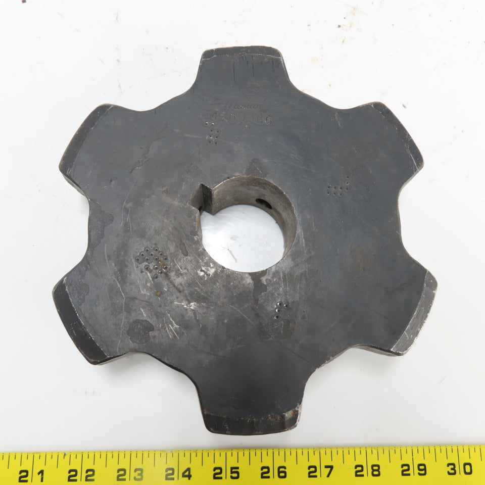 Martin 4000B6 8" OD 6-Tooth Roller Chain Sprocket 1-15/16" Bore