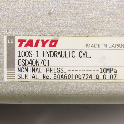 Taiyo 6SD40N70T 40mm Bore 70mm Stroke Double Acting Hydraulic Cylinder