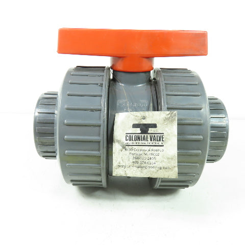 Colonial Valve 2" PVC Ball Valve 235PSI Non-Shock