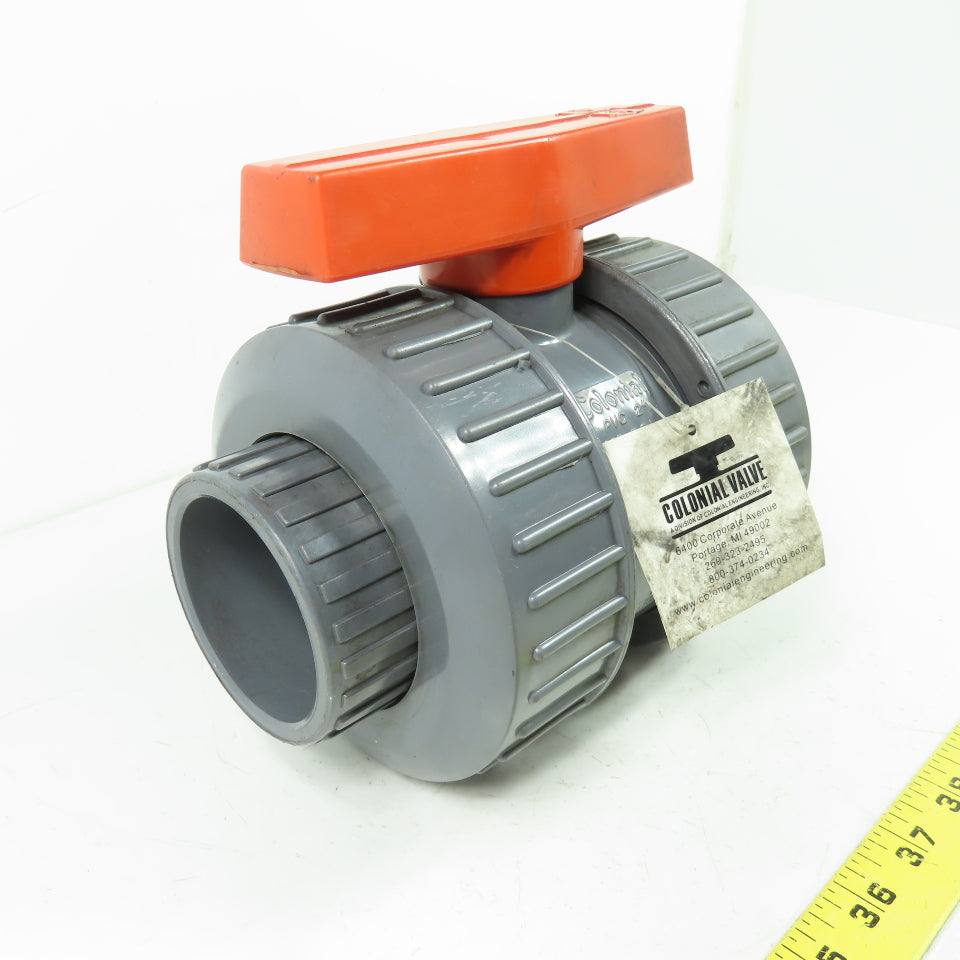Colonial Valve 2" PVC Ball Valve 235PSI Non-Shock