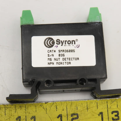 Syron SMR36005 M5 Nut Detector Sensor PNP Monitor Module 24V