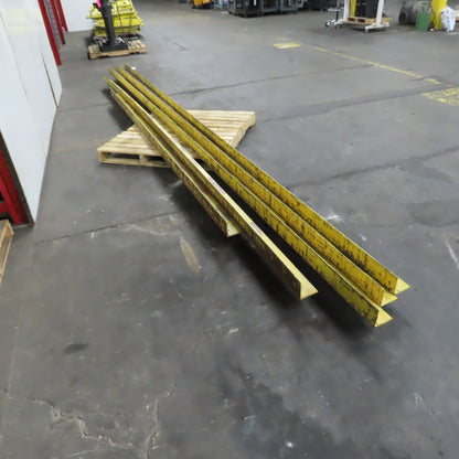 4" x 4" x 1/4" Mild Steel 90° Solid Angle (Painted Yellow) 89.5' 5 Pieces