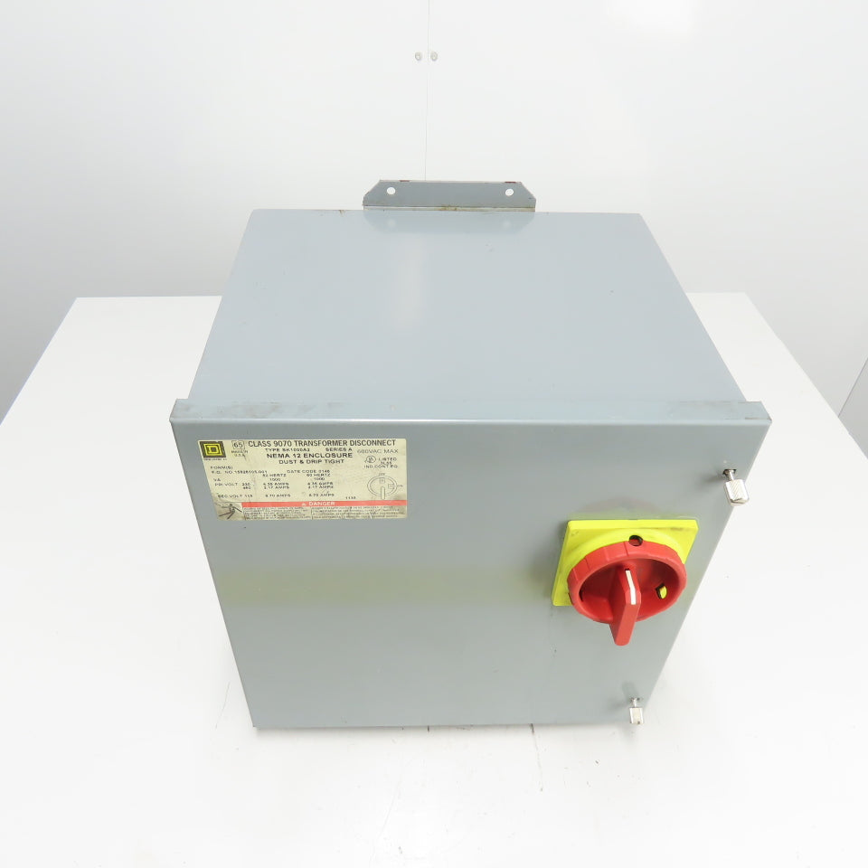 Square D SK1000A2 Class 9070 1000VA Transformer Disconnect 230/460V Pri 115V Sec