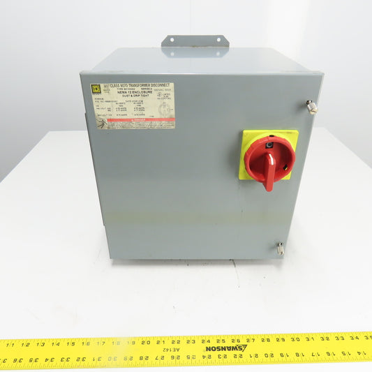 Square D SK1000A2 Class 9070 1000VA Transformer Disconnect 230/460V Pri 115V Sec