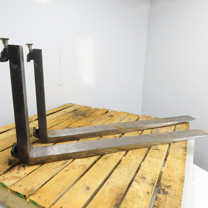 Kenhar K2100U 42" x 4" Class II 16" Carriage Pin Lock Forklift Fork Lot Of 2