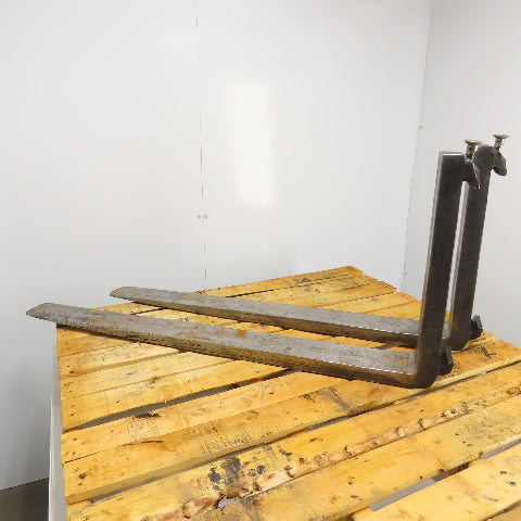 Kenhar K2100U 42" x 4" Class II 16" Carriage Pin Lock Forklift Fork Lot Of 2