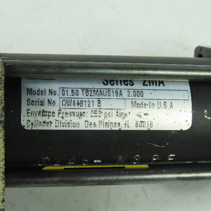 Parker 01.50 TB2MA3US19A Double Acting Pneumatic Air Cylinder 1.5" Bore 2"Stroke
