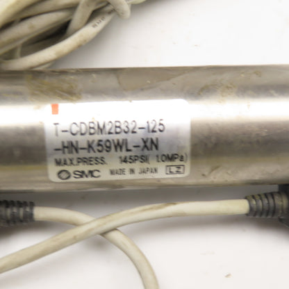 SMC T-CDBM2B32-125 32mm Bore 125mm Stroke End Lock Air Cylinder
