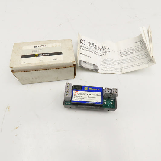 Square D SPX-2A0 Seriplex 2 Channel Control Bus Discrete Input Module