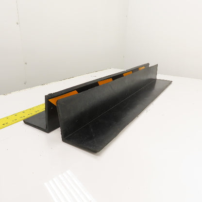 3.5" x 3.5" x 31.5" Long Reflective Rubber Corner Guard Black & Yellow Lot Of 2