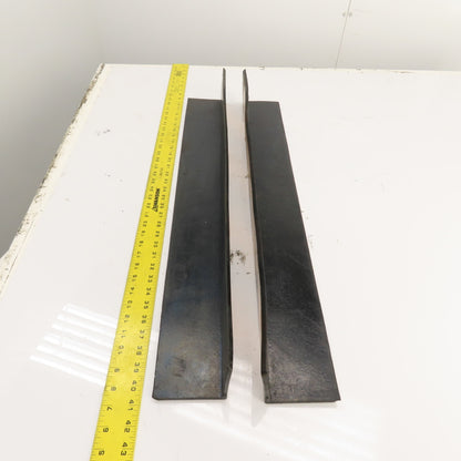 3.5" x 3.5" x 31.5" Long Reflective Rubber Corner Guard Black & Yellow Lot Of 2