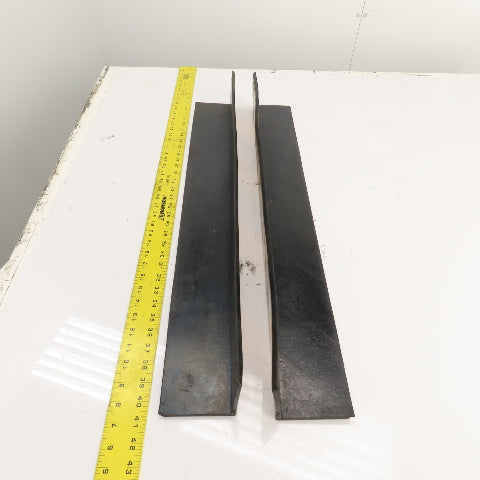 3.5" x 3.5" x 31.5" Long Reflective Rubber Corner Guard Black & Yellow Lot Of 2