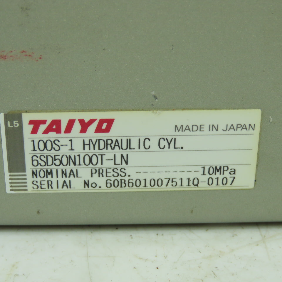 Taiyo 6SD50N100T-LN 100S-1 Hydraulic Cylinder 10MPa 3" Stroke