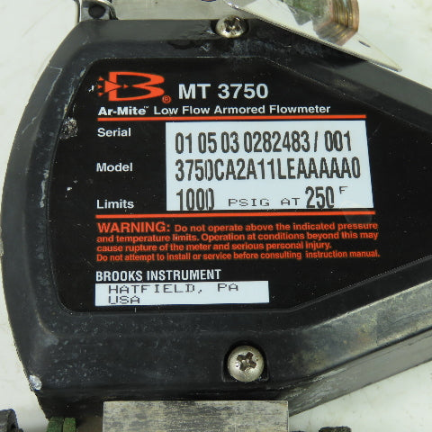 Brooks 3750CA2A11LEAAAAA0 Ar-Mite Low Flow Armored Flowmeter