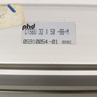 PHD CTS6U 32x50-BB-M 32mm Bore 50mm Stroke Double Acting Guided Air Cylinder