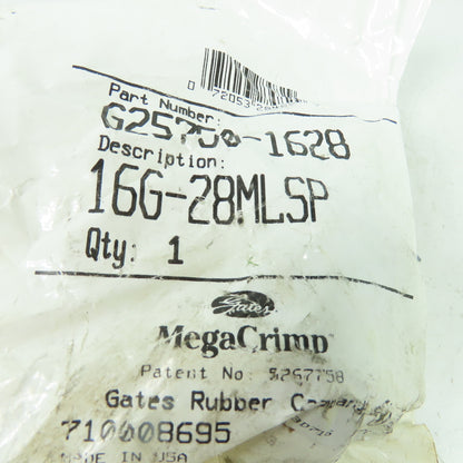 Gates G25750-1628 16G-28MLSP MegaCrimp Hydraulic Hose Fitting