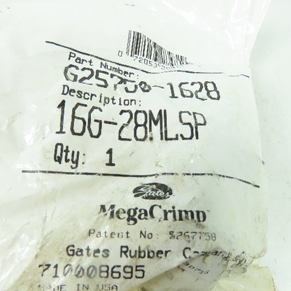 Gates G25750-1628 16G-28MLSP MegaCrimp Hydraulic Hose Fitting