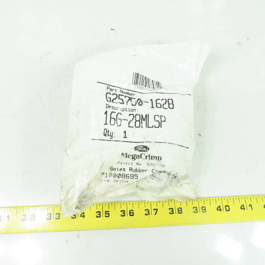 Gates G25750-1628 16G-28MLSP MegaCrimp Hydraulic Hose Fitting