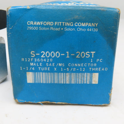 Swagelok S-2000-1-20ST 1-1/4" Compression Tube x 1-1/4" ORB Hydraulic Fitting