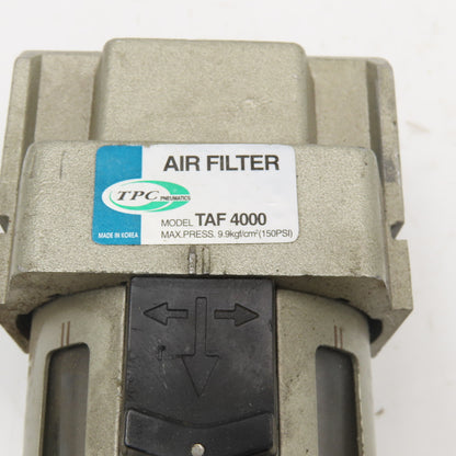 TPC Pneumatics TAF4000 3/8" NPT Inline Compressed Air Filter Manual Drain