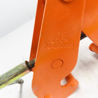 Toyo-Intl 2 Ton Beam Clamp 75-220mm Jaw Opening