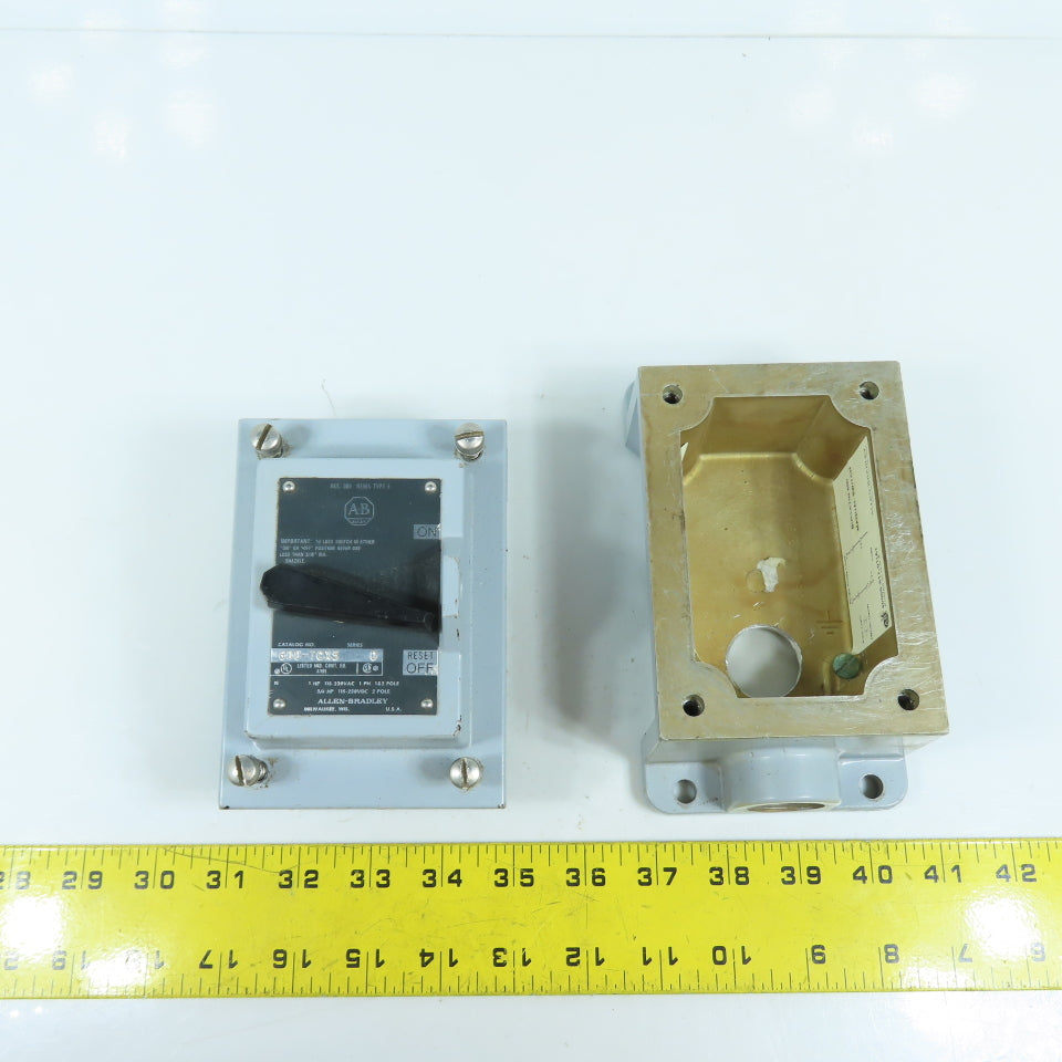 Allen Bradley 600-TCX5 Ser D Manual Motor Starter Switch 1HP 1PH 115-230V Nema 4