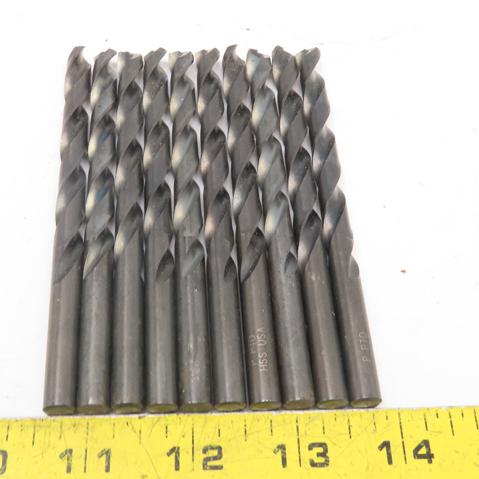 Precision Twist Drill Size P Jobber Length HSS Twist Drill Bit Lot Of 10