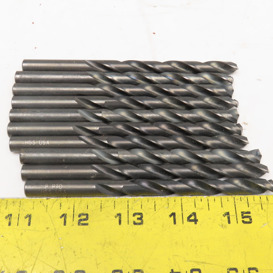Precision Twist Drill Size P Jobber Length HSS Twist Drill Bit Lot Of 10