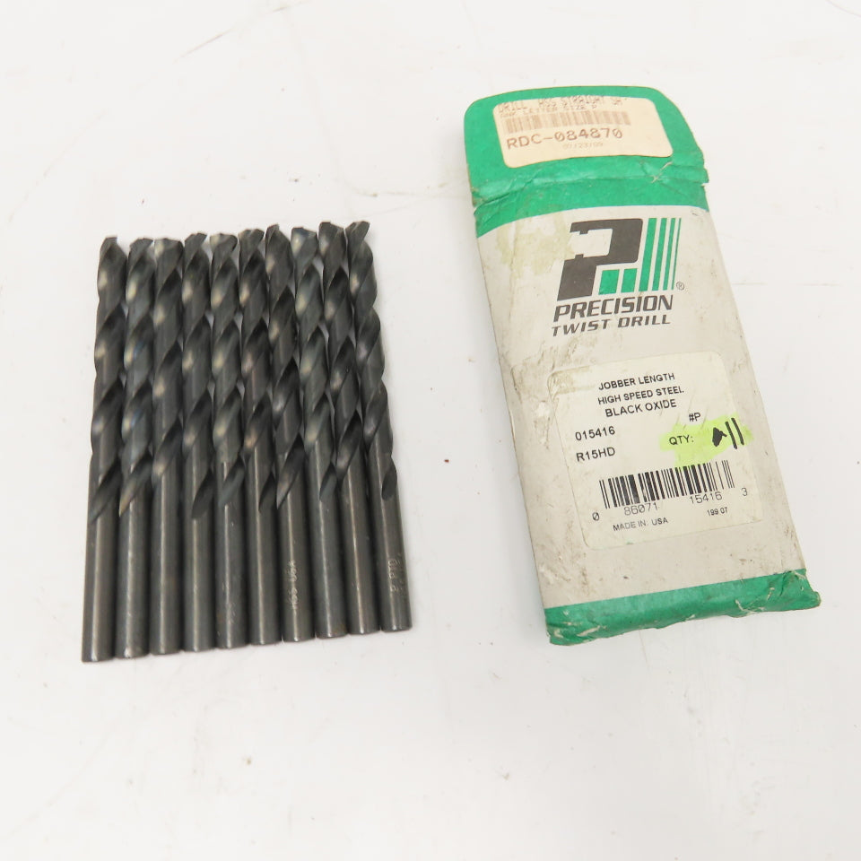 Precision Twist Drill Size P Jobber Length HSS Twist Drill Bit Lot Of 10