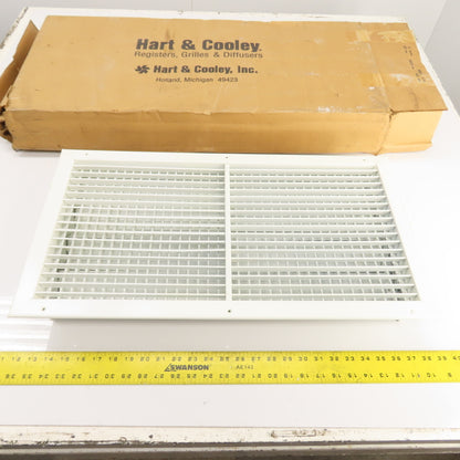 Hart & Cooley 12" x 24" Wall Return Air Grille White Steel