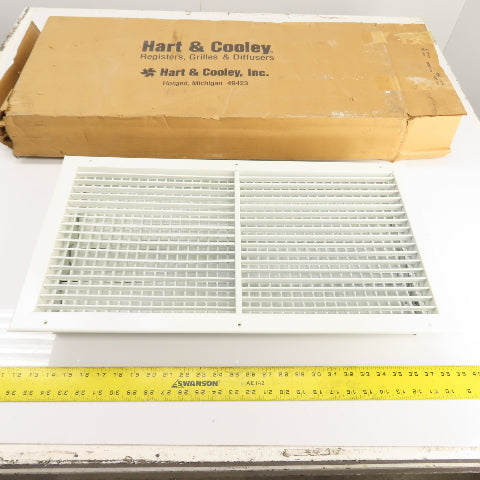 Hart & Cooley 12" x 24" Wall Return Air Grille White Steel