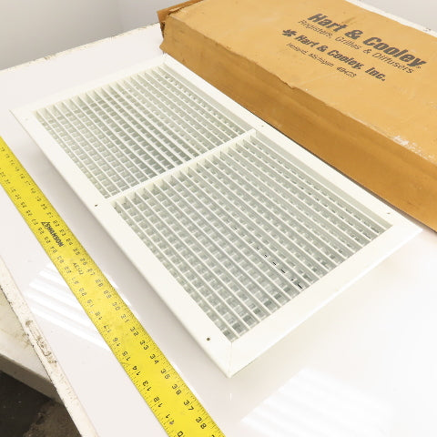 Hart & Cooley 12" x 24" Wall Return Air Grille White Steel