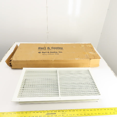 Hart & Cooley 12" x 24" Wall Return Air Grille White Steel