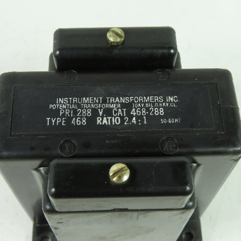 Instrumental Transformers 468-288 2.4:1 Ratio Potential Transformer Pri: 288V