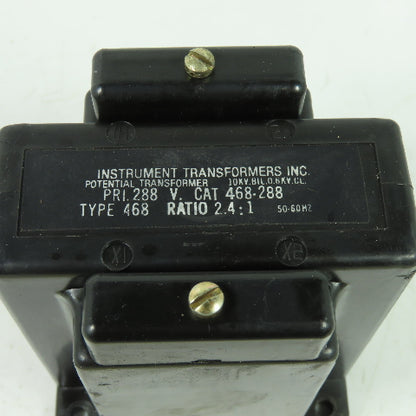 Instrumental Transformers 468-288 2.4:1 Ratio Potential Transformer Pri: 288V